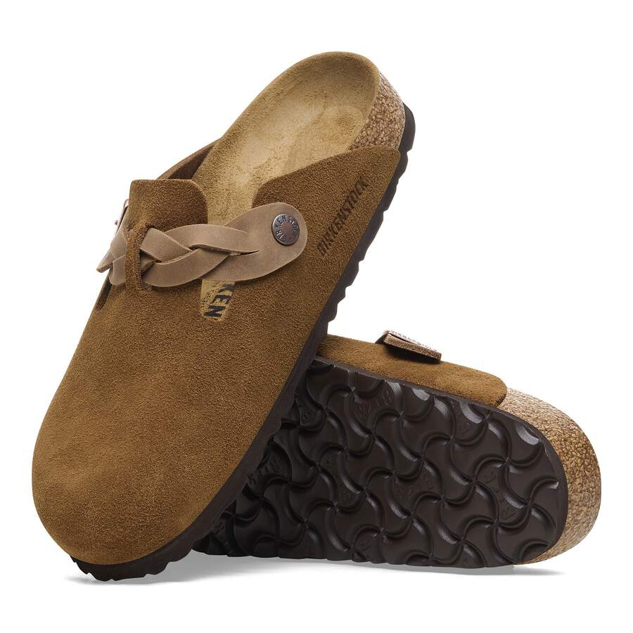 Boston Braided Suede Leather - Mink