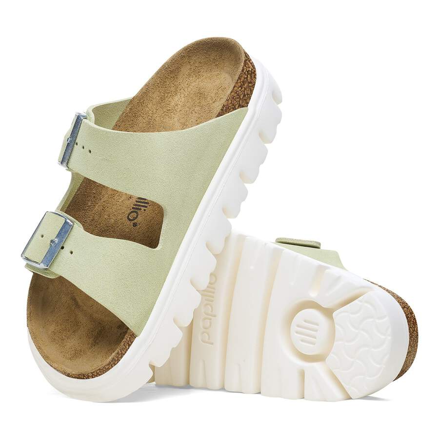 Arizona Chunky Suede Leather - Faded Lime