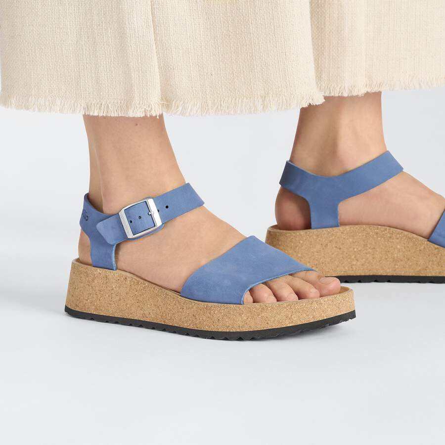 Glenda Nubuck Leather - Elemental Blue