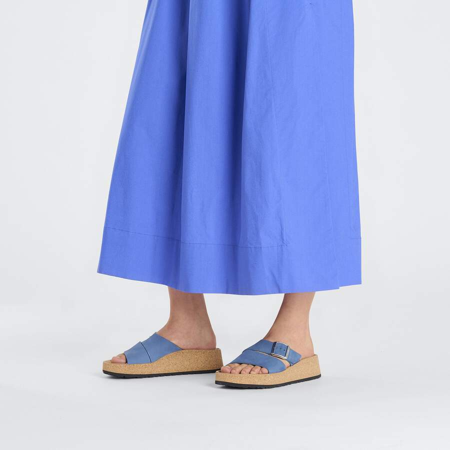 Almina Nubuck Leather - Elemental Blue