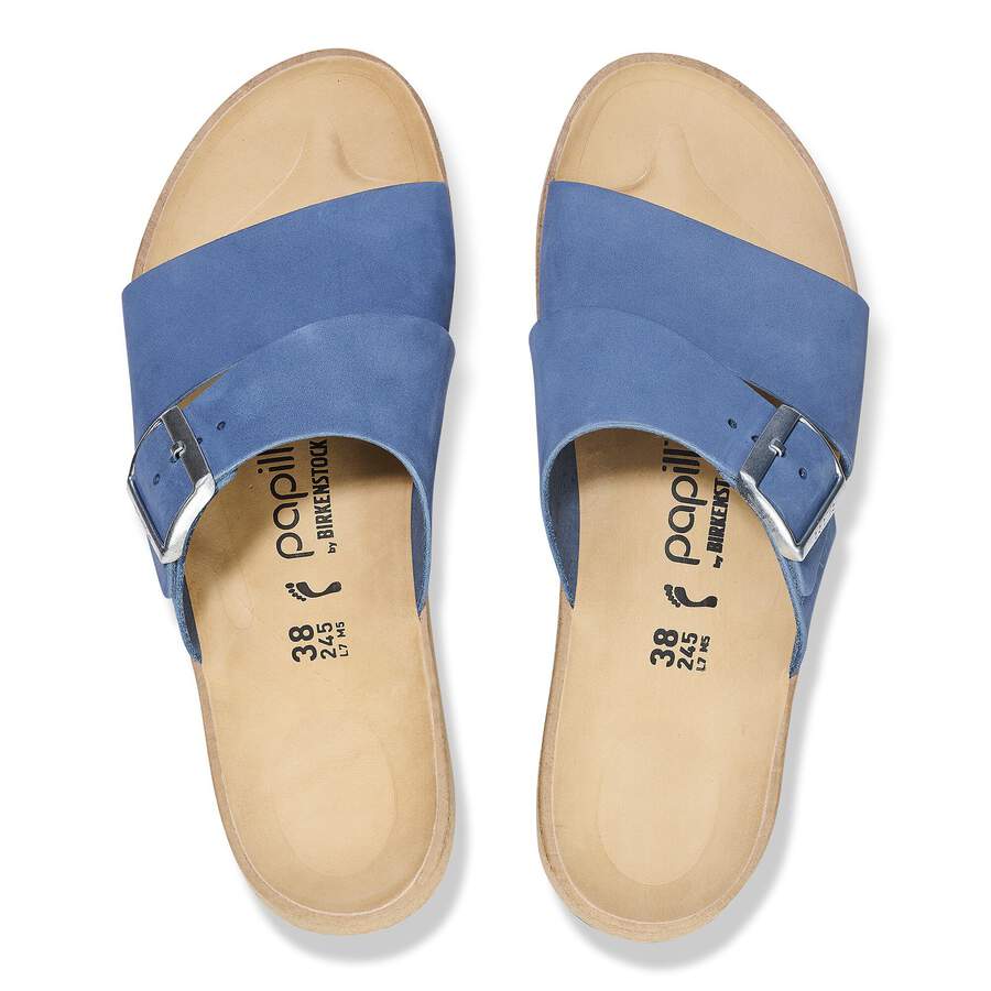 Almina Nubuck Leather - Elemental Blue