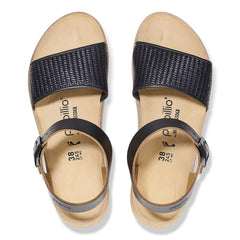 Glenda Raffia Natural Leather/Synthetics - Black