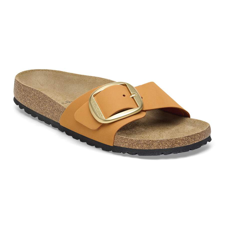 Madrid Big Buckle Nubuck Leather - Burnt Orange