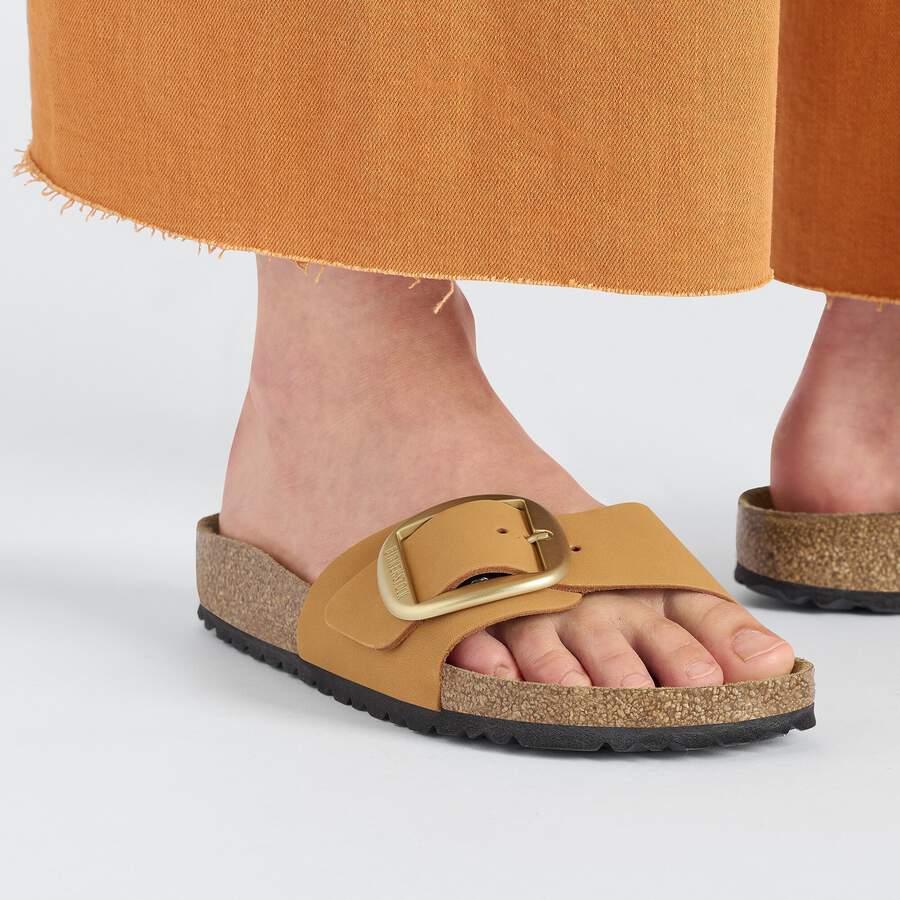 Madrid Big Buckle Nubuck Leather - Burnt Orange