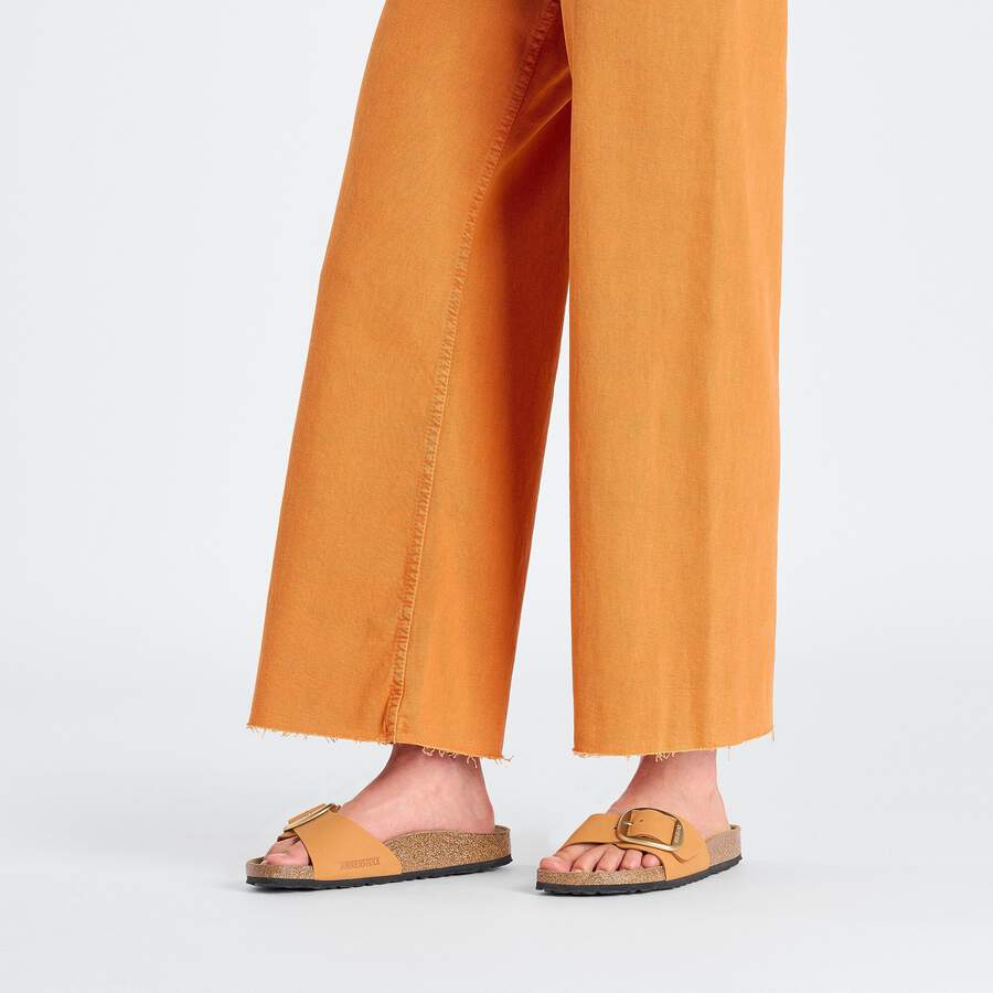 Madrid Big Buckle Nubuck Leather - Burnt Orange