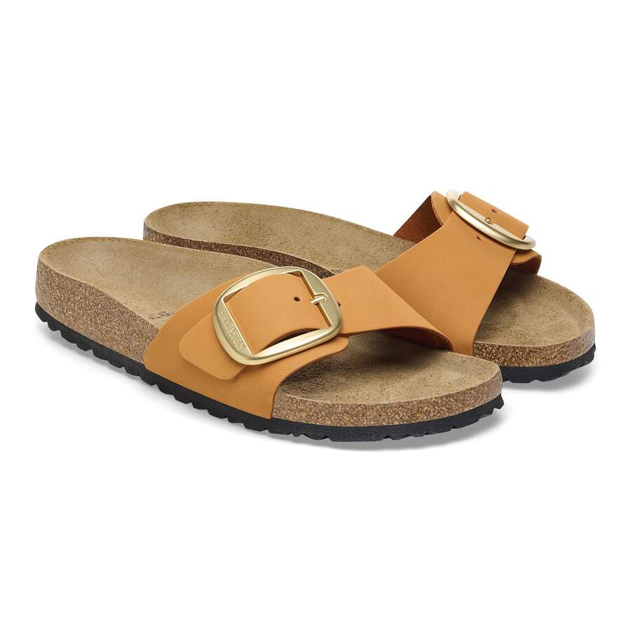Madrid Big Buckle Nubuck Leather - Burnt Orange