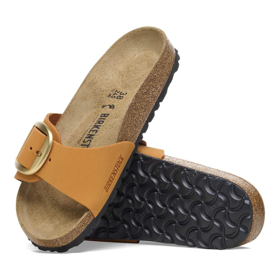 Madrid Big Buckle Nubuck Leather - Burnt Orange