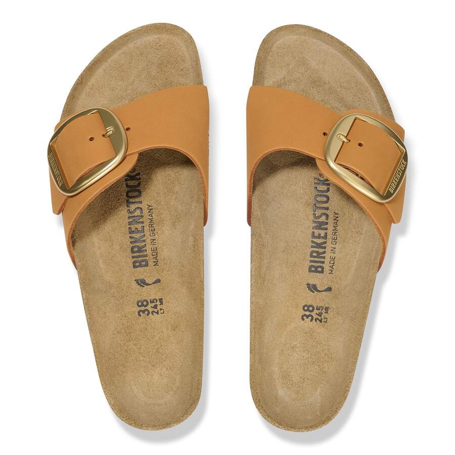 Madrid Big Buckle Nubuck Leather - Burnt Orange