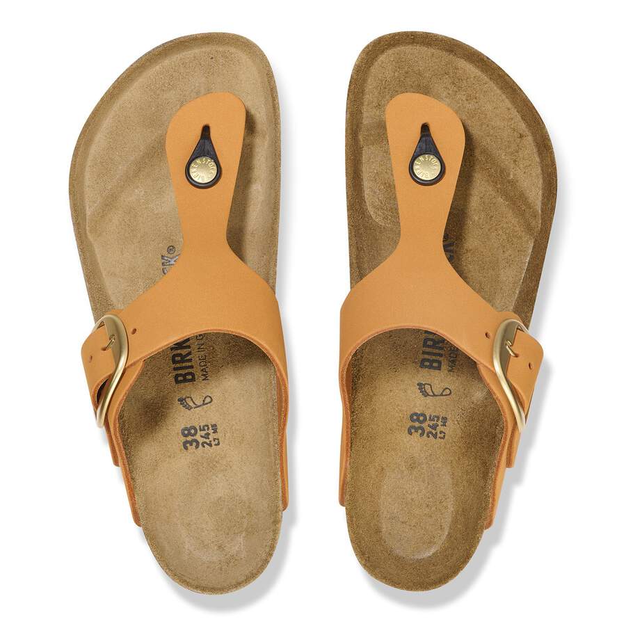 Gizeh Big Buckle Nubuck Leather - Burnt Orange