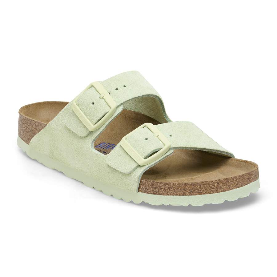 Arizona Soft Footbed Suede Leather - Faded Lime
