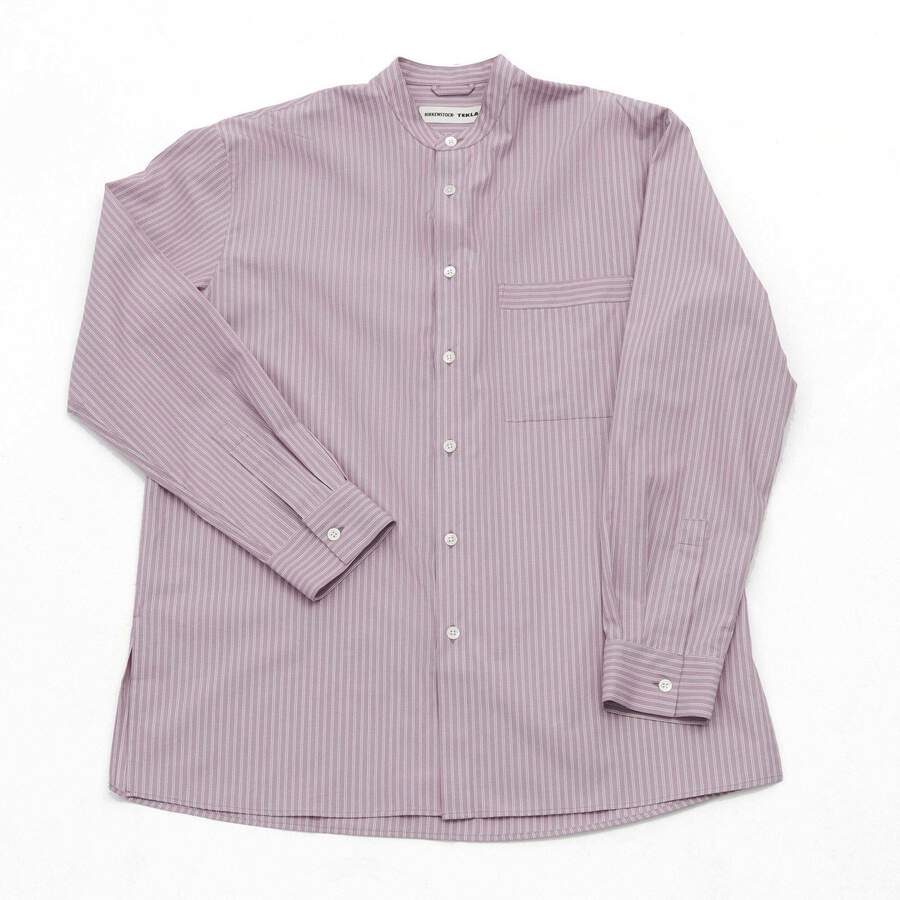 Tekla Long-sleeved Shirt - Mauve Stripes