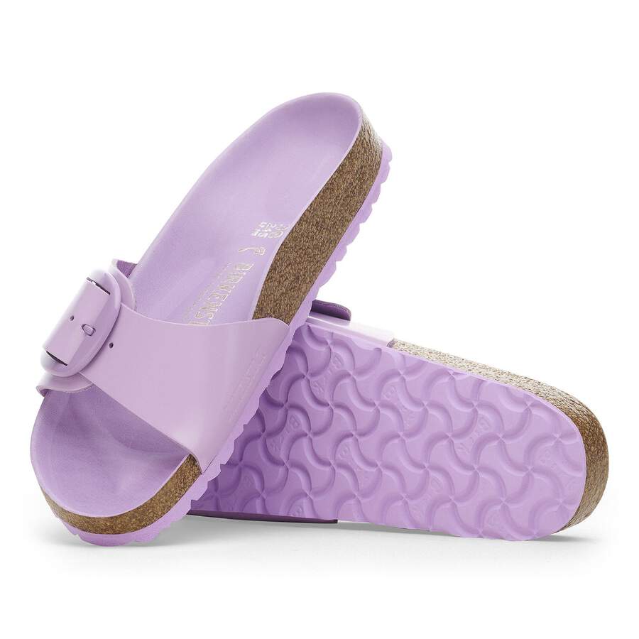 Madrid Big Buckle Natural Leather Patent - High-Shine Crocus Tonal Buckle