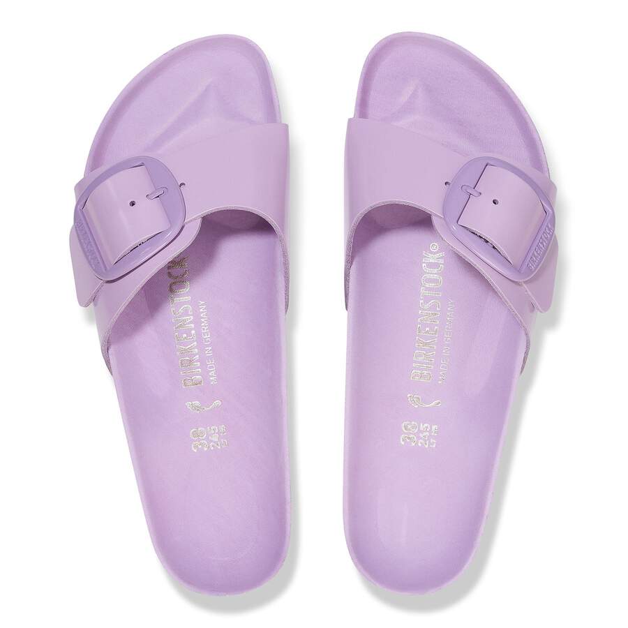 Madrid Big Buckle Natural Leather Patent - High-Shine Crocus Tonal Buckle