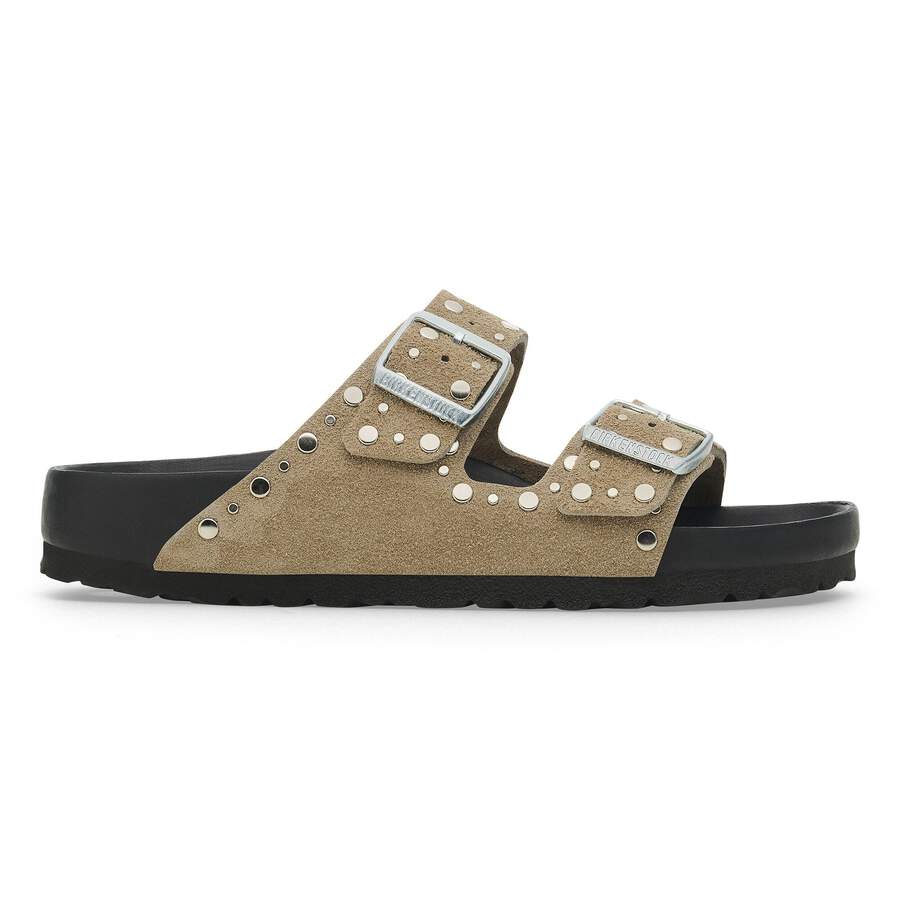 Arizona Rivet Suede Leather - Taupe