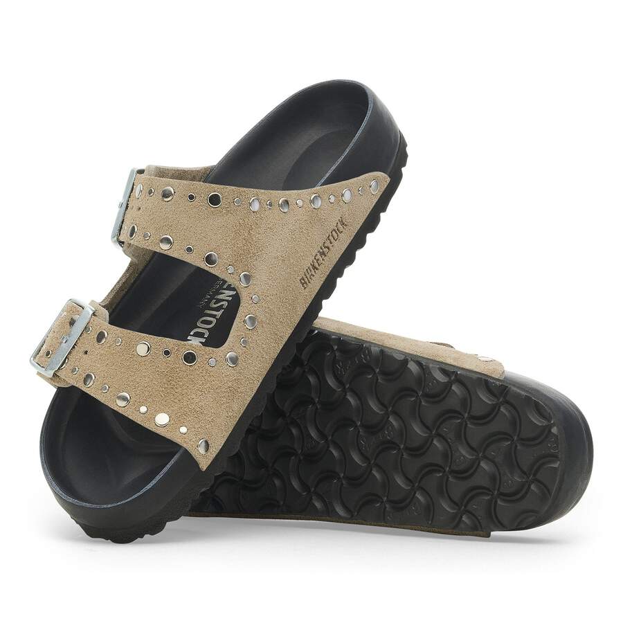 Arizona Rivet Suede Leather - Taupe