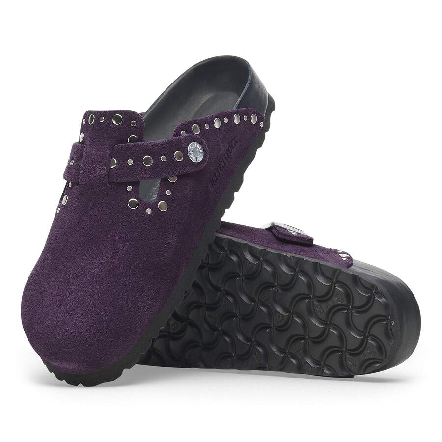 Boston Rivet Suede Leather - Acai