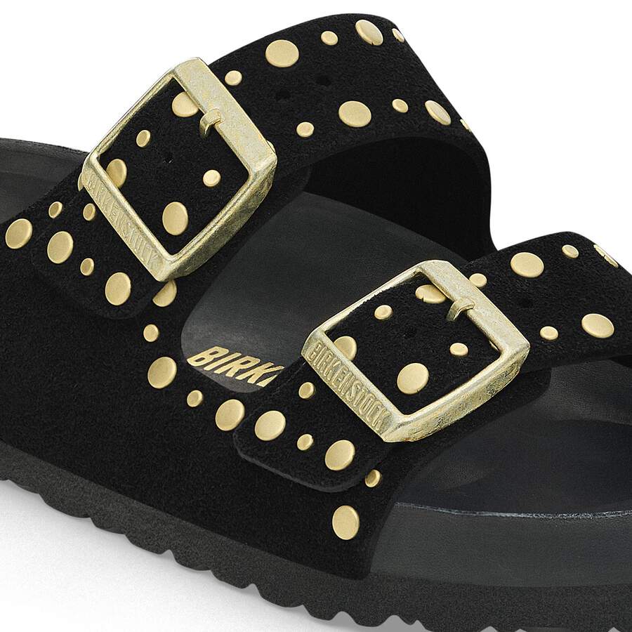Arizona Rivet Suede Leather - Black
