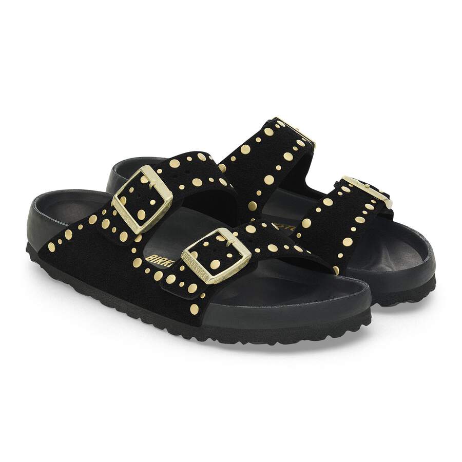 Arizona Rivet Suede Leather - Black