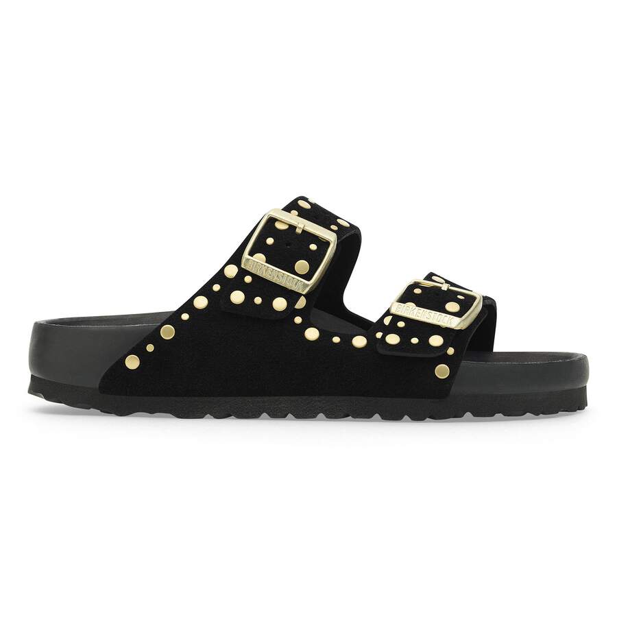 Arizona Rivet Suede Leather - Black