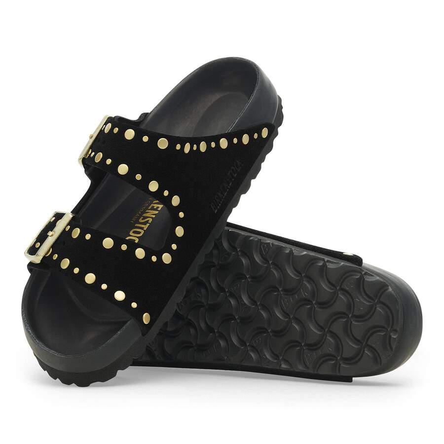 Arizona Rivet Suede Leather - Black