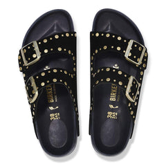 Arizona Rivet Suede Leather - Black