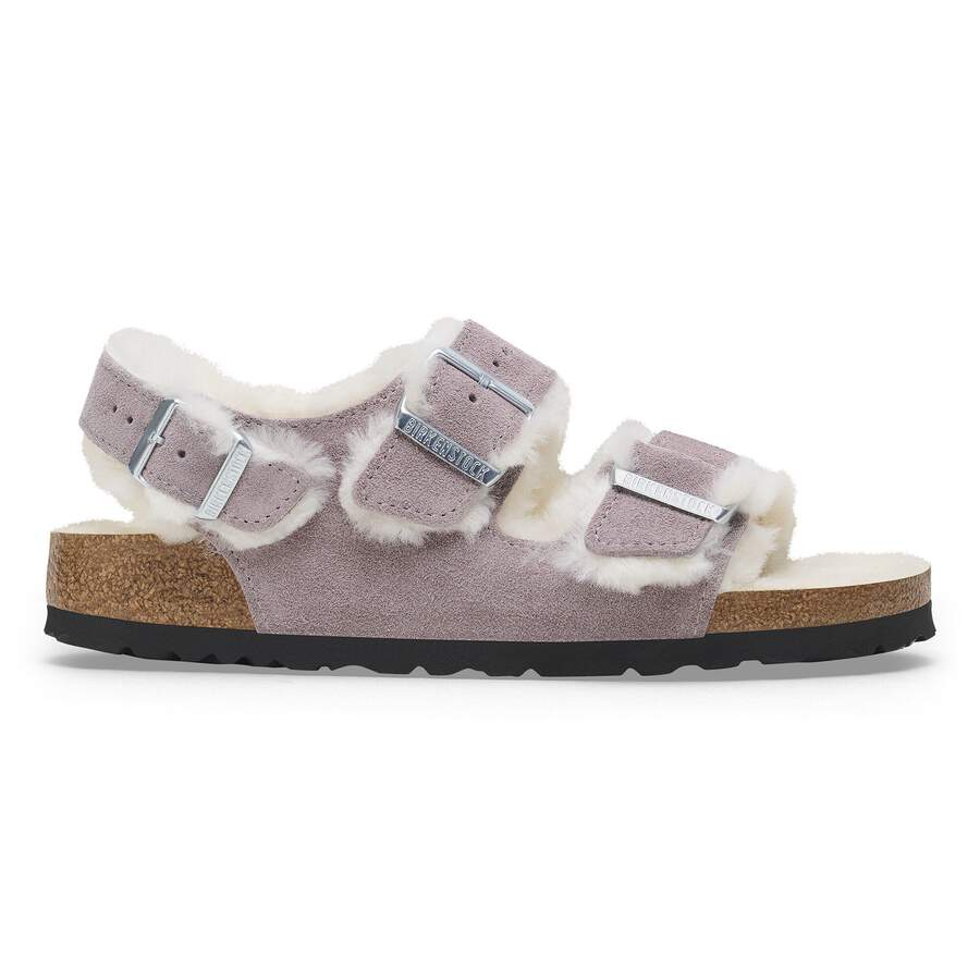 Milano Shearling Suede Leather/Fur - Faded Purple
