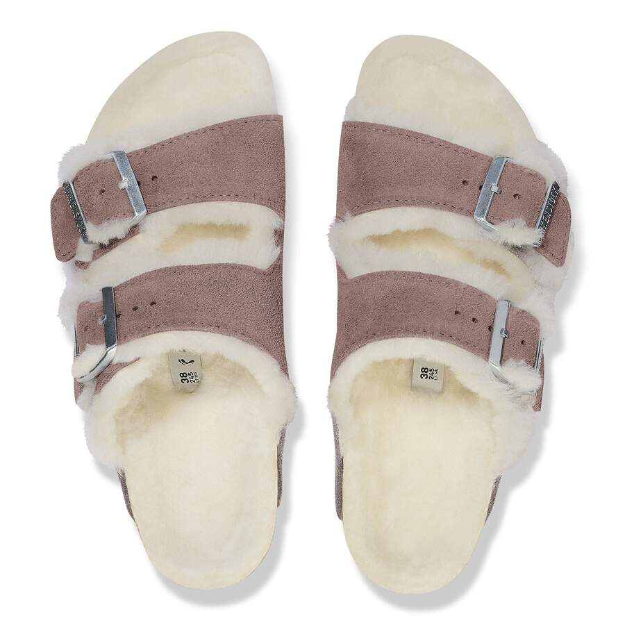 Arizona Shearling Suede Leather/Fur - Faded Purple