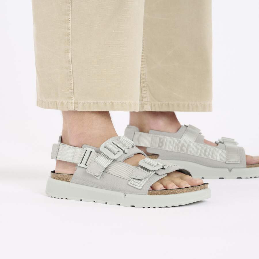 Shinjuku Natural Leather/Textile - Mineral Gray