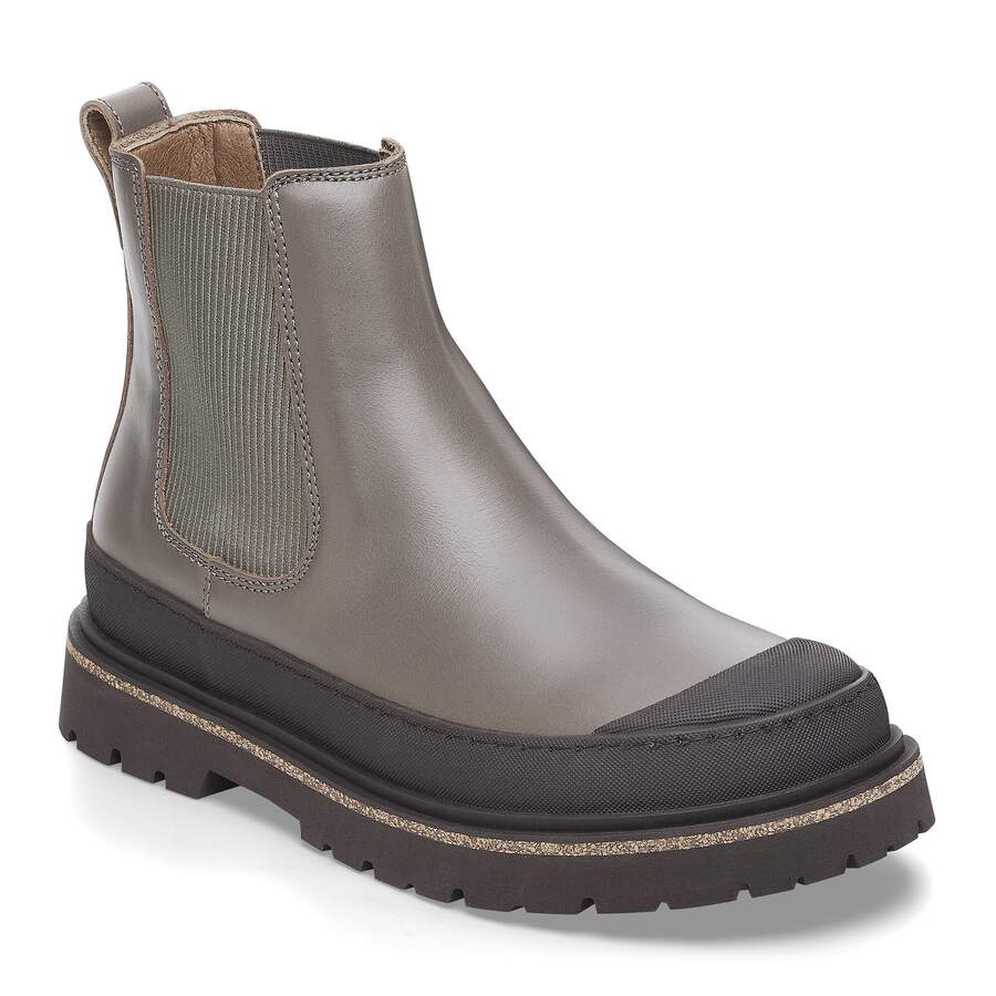 Prescott Slip On Men Waxy Leather - Concrete Gray