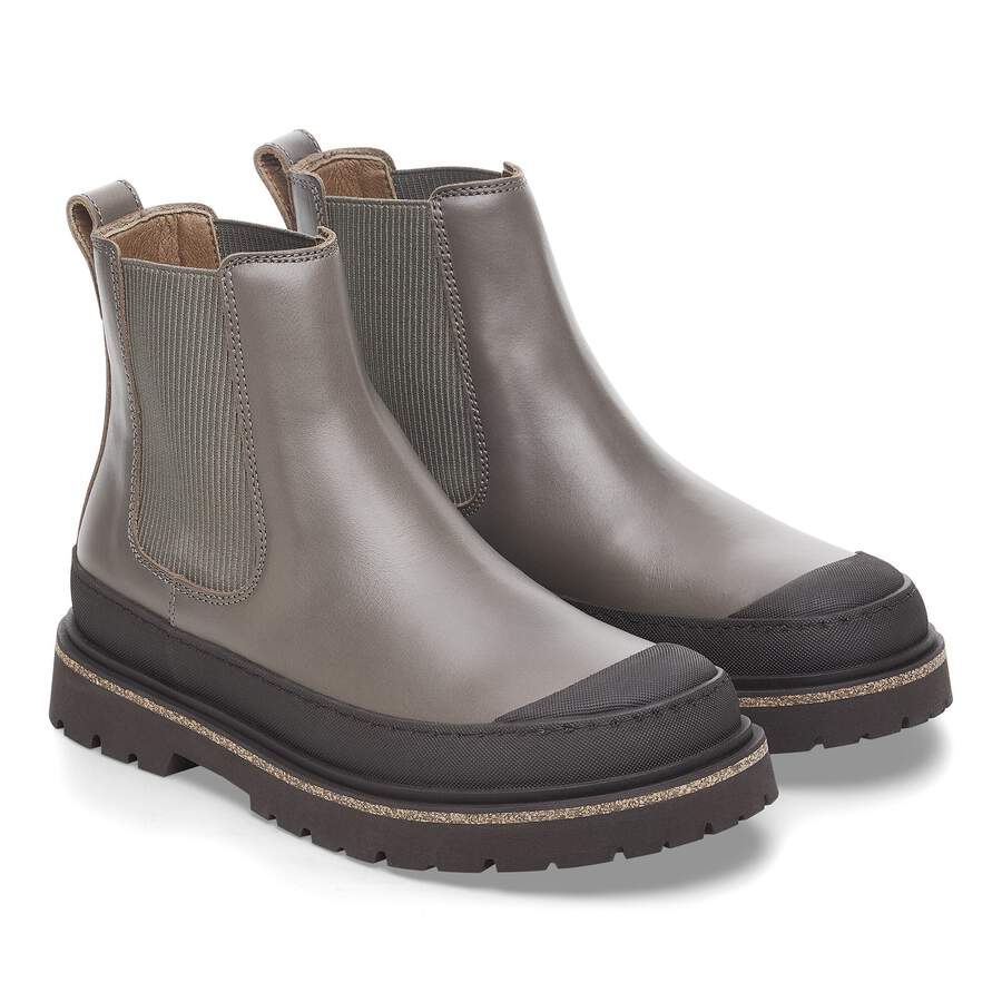 Prescott Slip On Men Waxy Leather - Concrete Gray