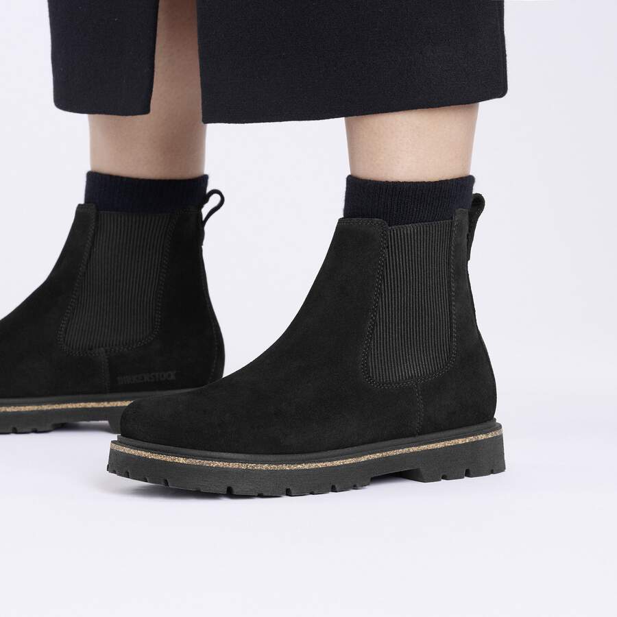 Highwood Slip On Women Suede Leather - Black