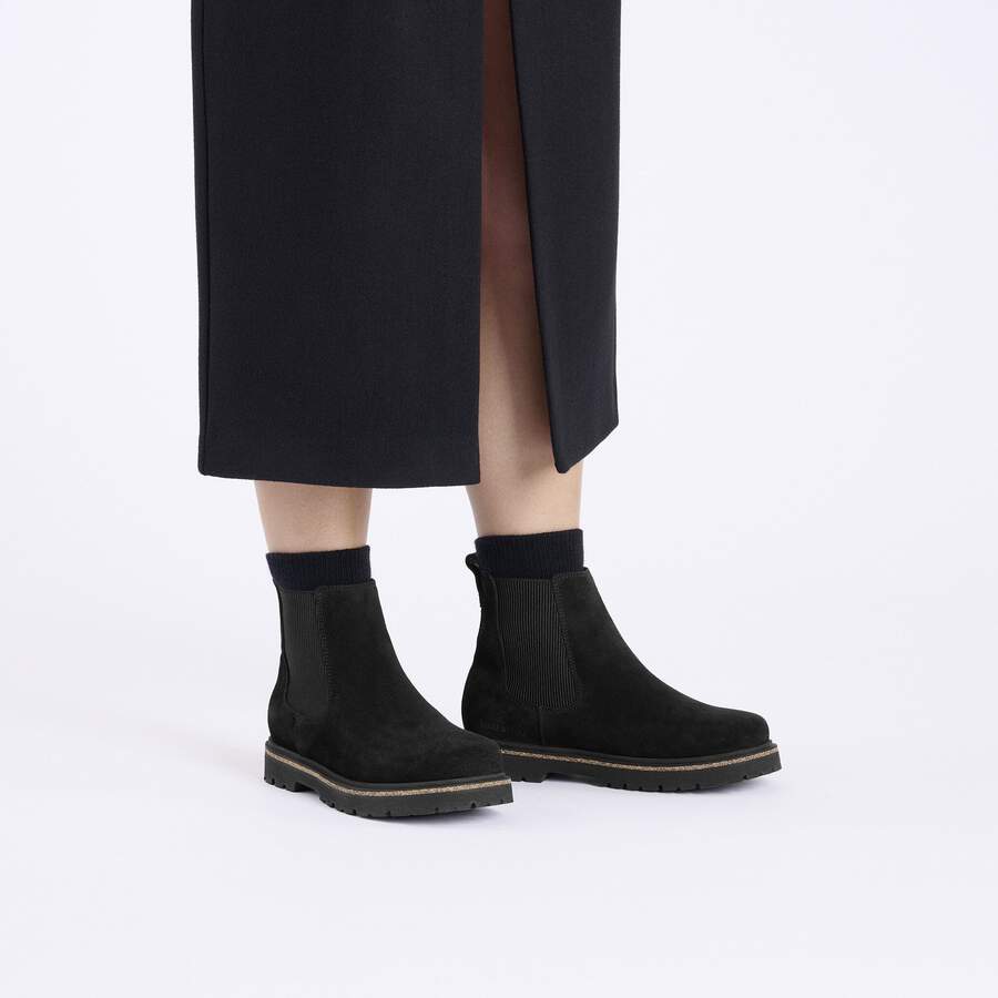 Highwood Slip On Women Suede Leather - Black