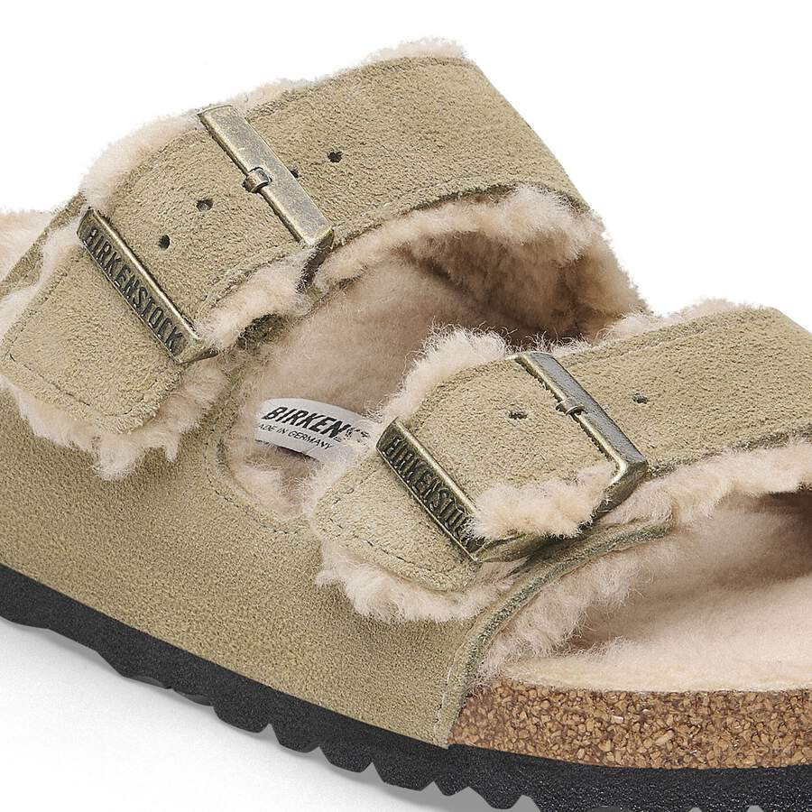 Arizona Shearling Suede Leather/Fur - Taupe