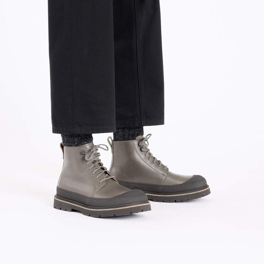Prescott Waxy Leather - Concrete Gray