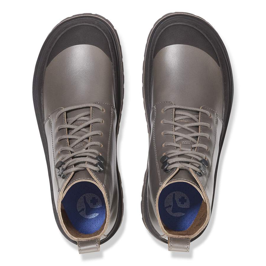 Prescott Waxy Leather - Concrete Gray