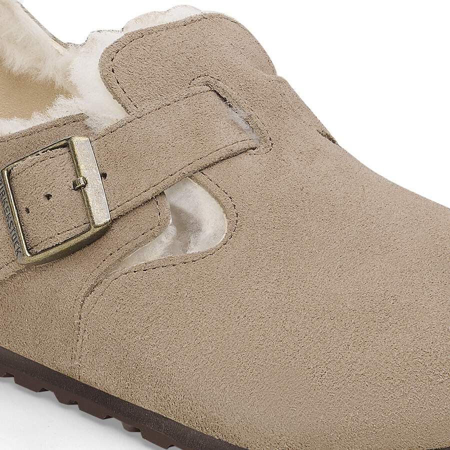 London Shearling Suede Leather - Taupe