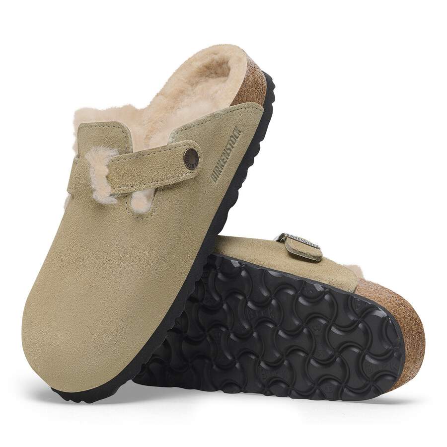 Boston Shearling Suede Leather - Taupe