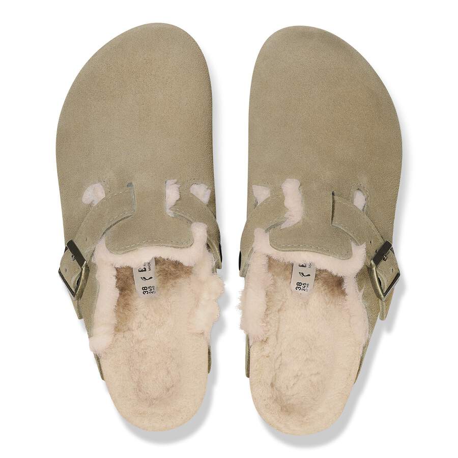 Boston Shearling Suede Leather - Taupe