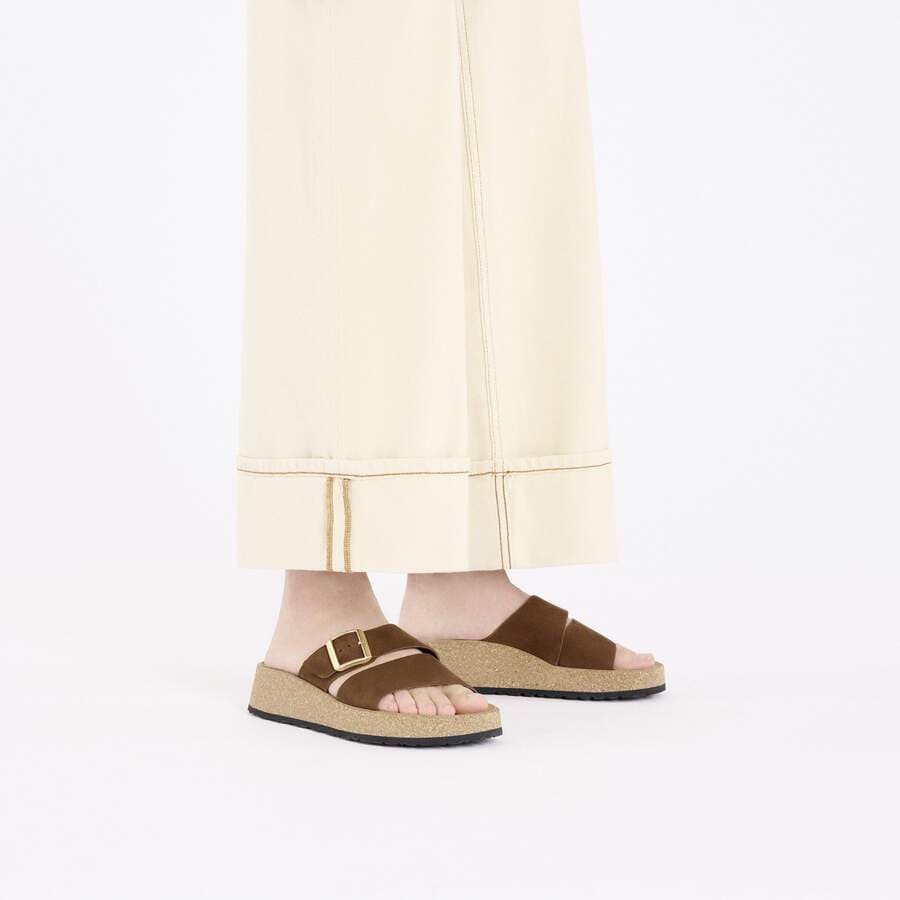 Almina Nubuck Leather - Dark Tea