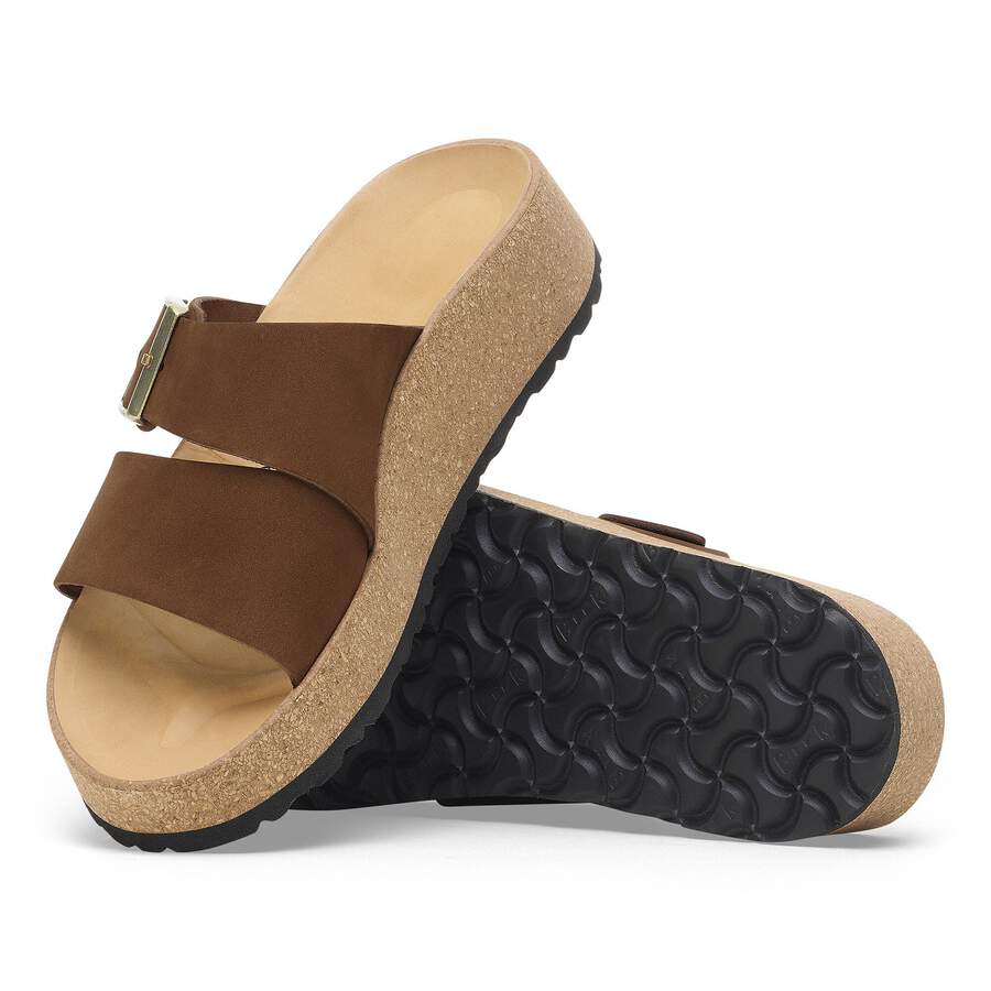 Almina Nubuck Leather - Dark Tea