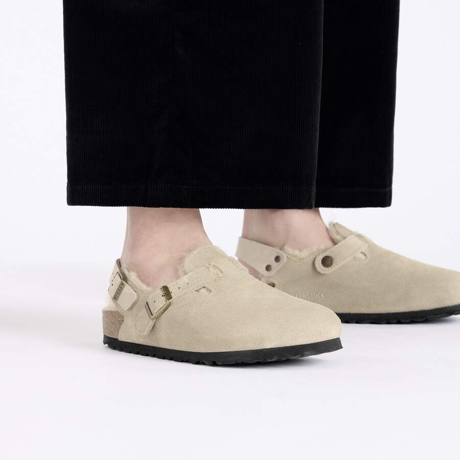 Tokio Shearling Suede Leather - Taupe