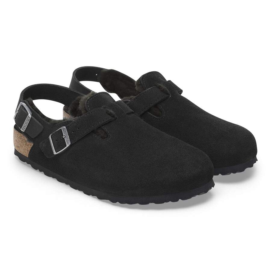 Tokio Shearling Suede Leather - Black