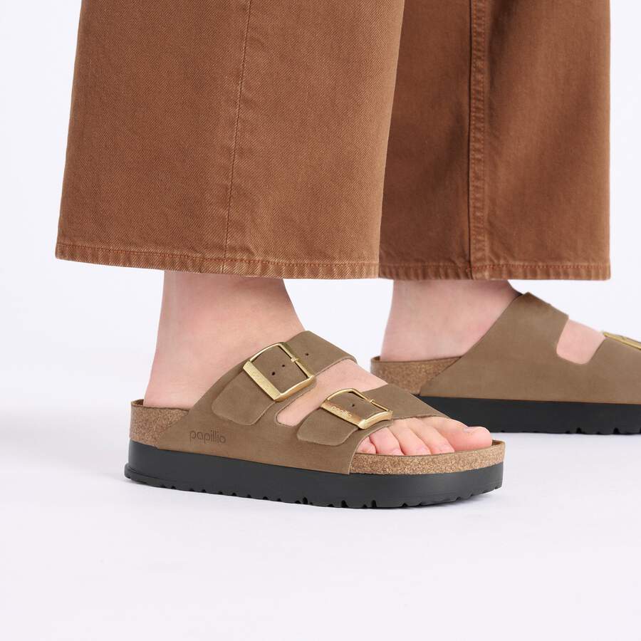 Arizona PAP Flex Platform Nubuck Leather - Dark Tea