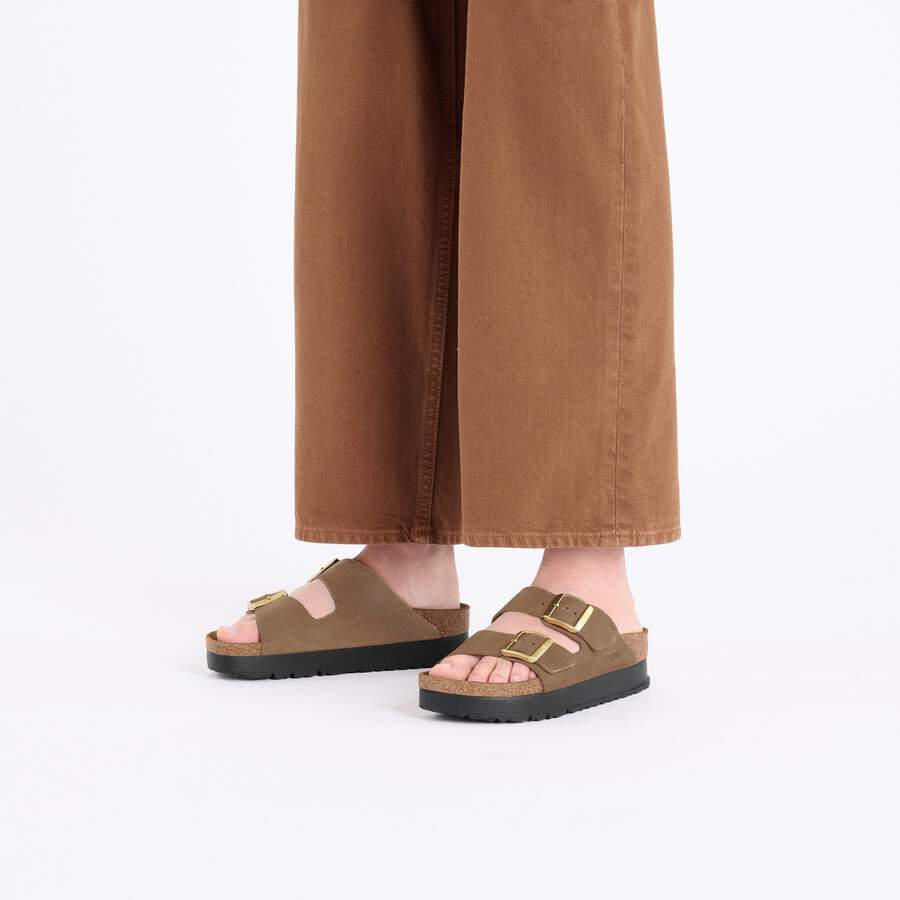 Arizona PAP Flex Platform Nubuck Leather - Dark Tea