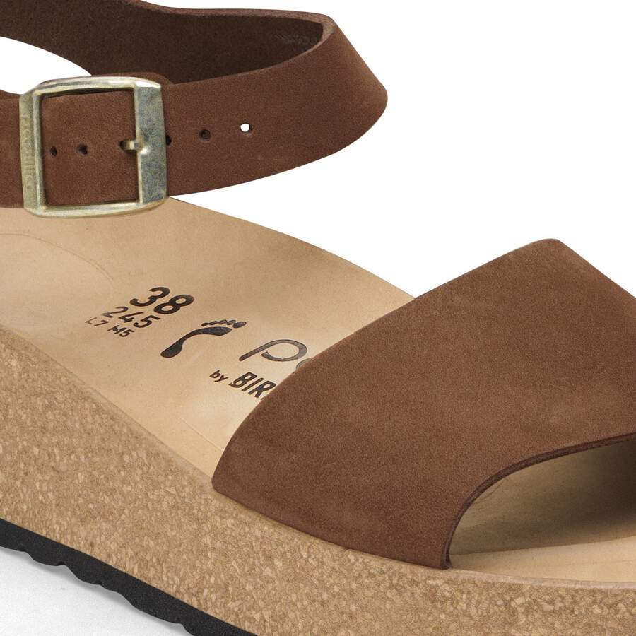 Glenda Nubuck Leather - Dark Tea