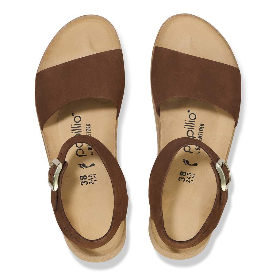 Glenda Nubuck Leather - Dark Tea