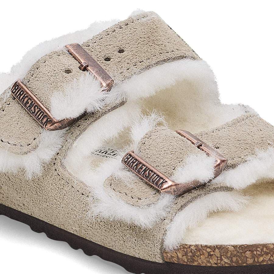 Arizona Shearling Kids Suede Leather - Taupe