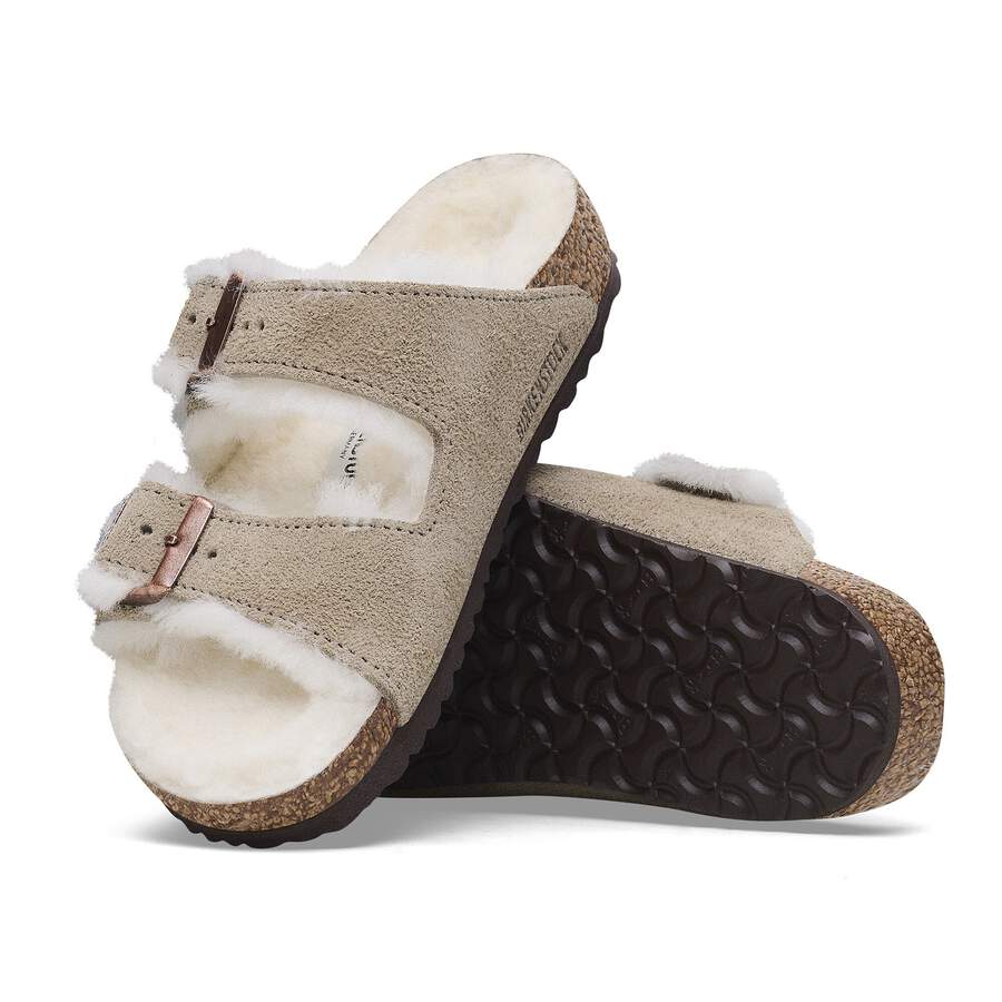 Arizona Shearling Kids Suede Leather - Taupe