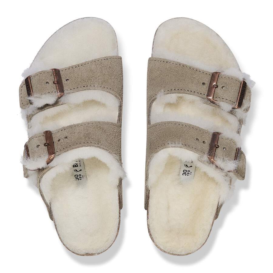 Arizona Shearling Kids Suede Leather - Taupe