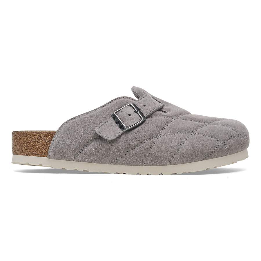 Boston Quilted Suede Leather - Stone Coin